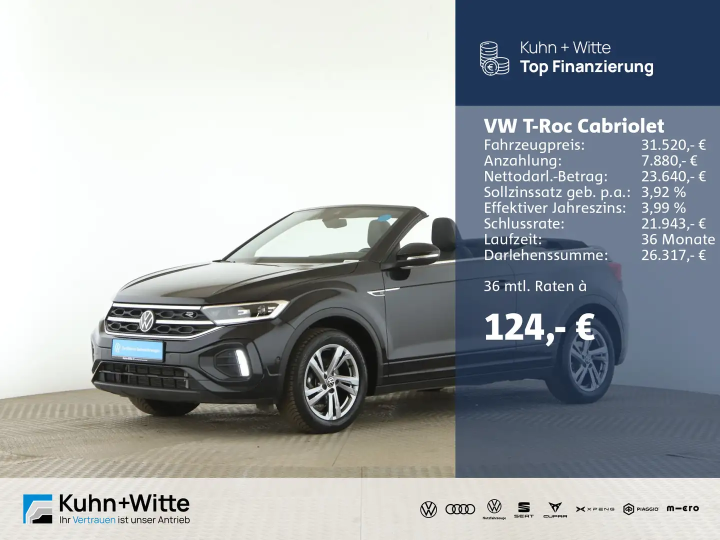 Volkswagen T-Roc 1.5 TSI R-Line *IQ.Drive*AHK*ACC Noir - 1