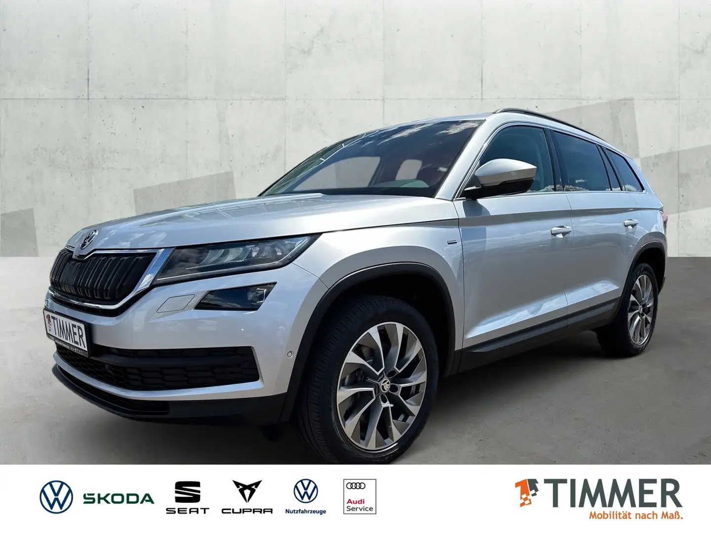 Skoda Kodiaq 2.0 TDI DSG 4x4 CLEVER *LED *RKAM *ACC *NAVI * Argent - 1