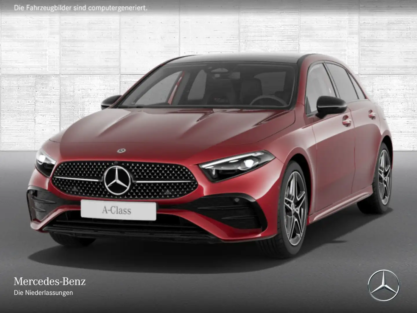 Mercedes-Benz A 250 e AMG+NIGHT+PANO+360°+AHK+MULTIBEAM+HUD+8G Rosso - 2