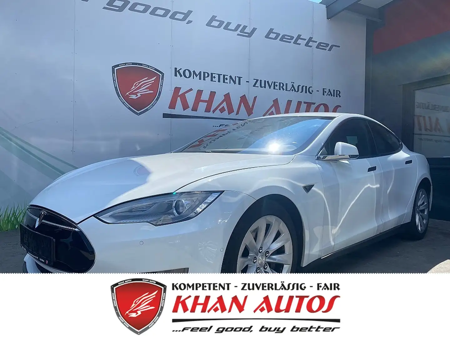 Tesla Model S 85kWh (mit Batterie) *91%Ladekapazität* Weiß - 1