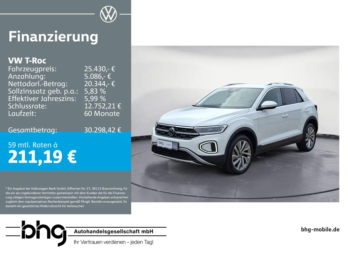 Volkswagen T-Roc 1.5 TSI OPF DSG Style Blanc - 1