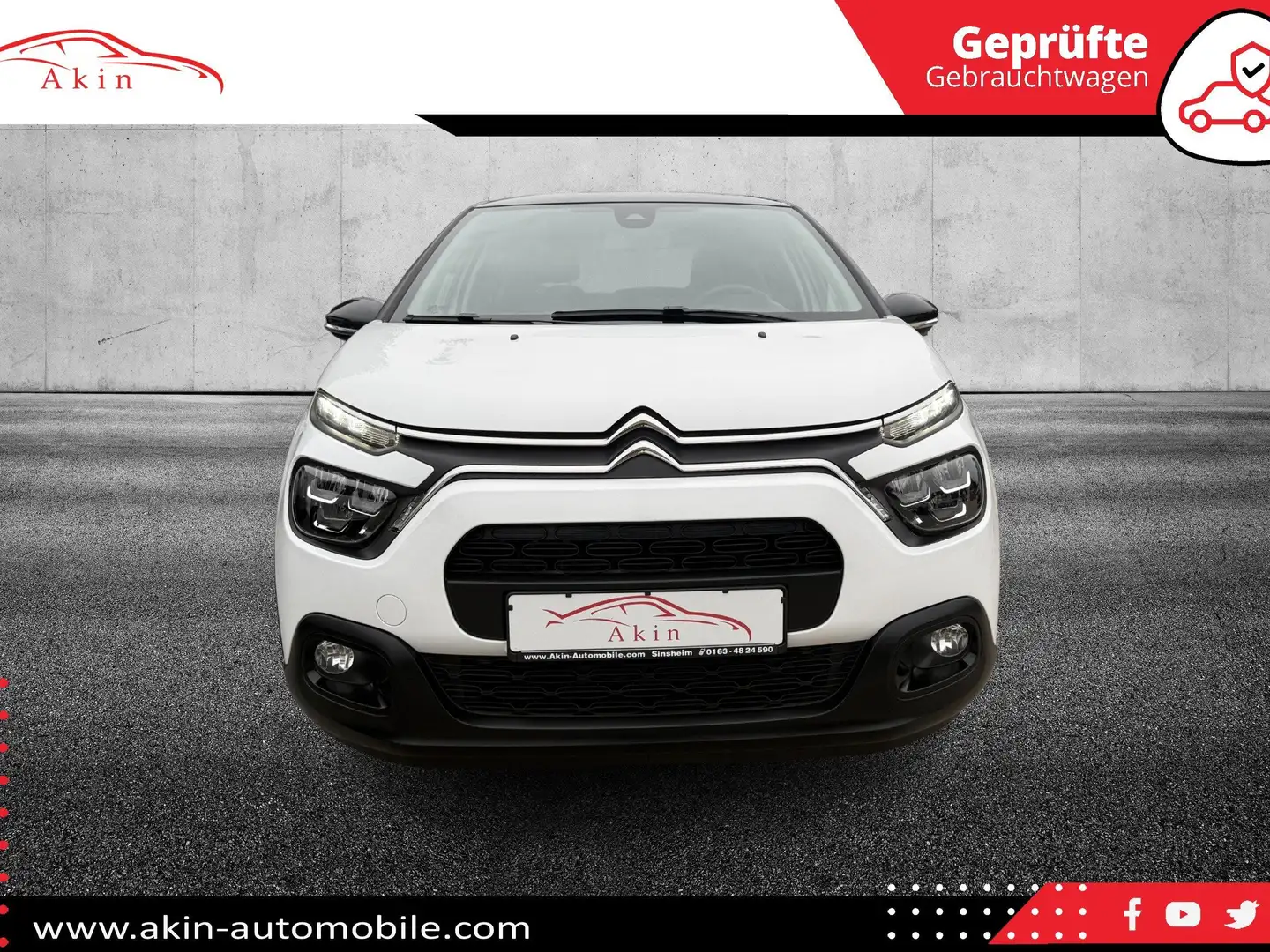 Citroen C3 LED/KEYLESS/PDC/NAVI/TEMP./ACC/CARPLAY Weiß - 2