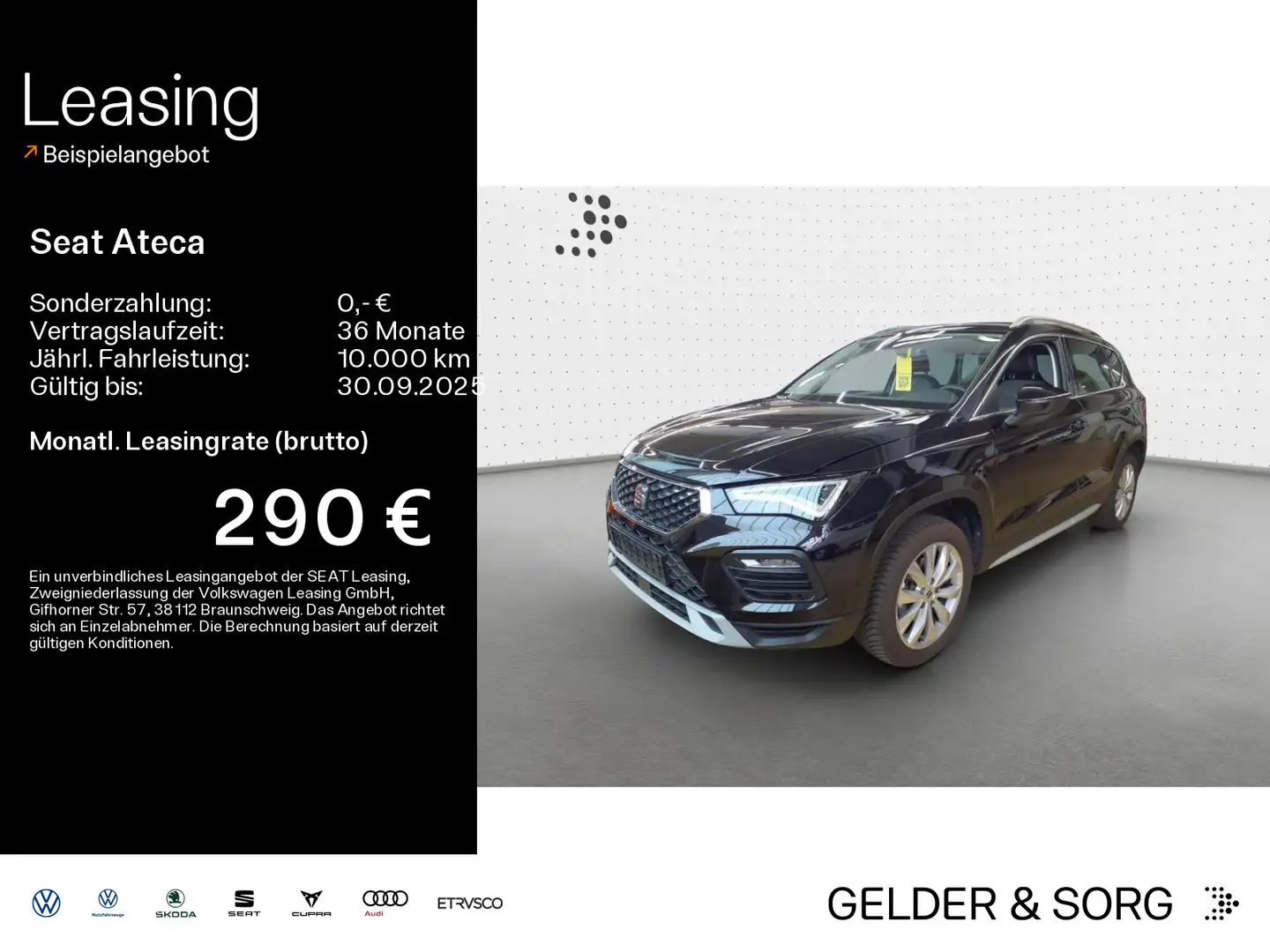 SEAT Ateca Xperience 1.5 TSI AHK*RFK*LED*Navi*AHK*ACC Noir - 1