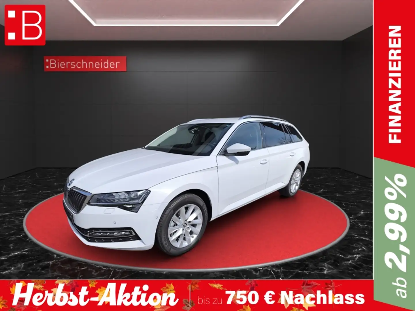 Skoda Superb Combi 2.0 TDI DSG Style NAVI RFK MATRIX ACC eHECK Weiß - 1