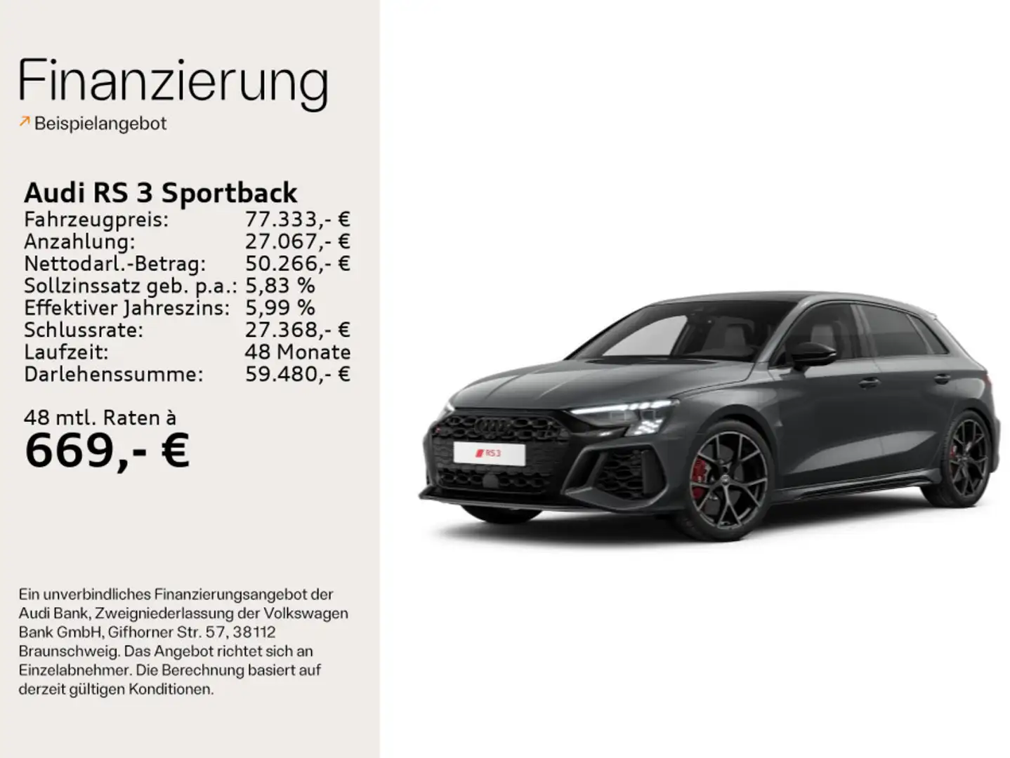 Audi RS3 294(400) kW(PS) S tronic Grey - 2