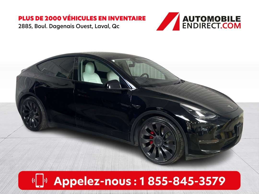 2021 Tesla Model Y Performance AWD Mags Cuir Toit Vitré GPS