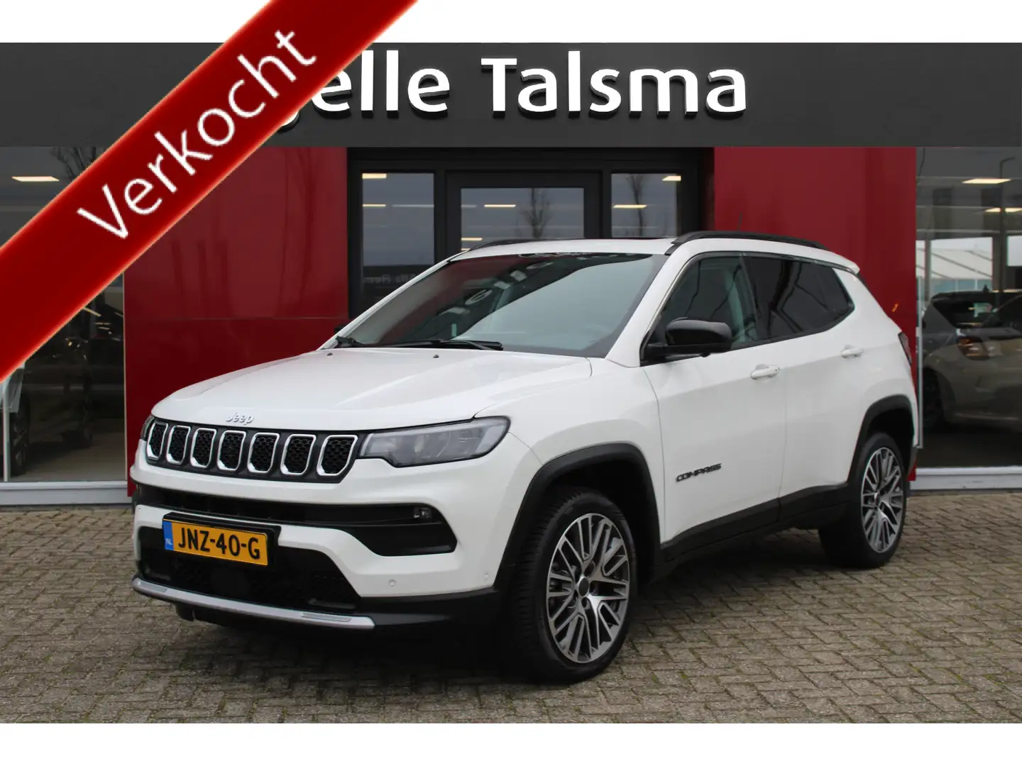Jeep Compass 1.5T e-Hybrid Limited | Panoramadak | 19" Velgen | Weiß - 1