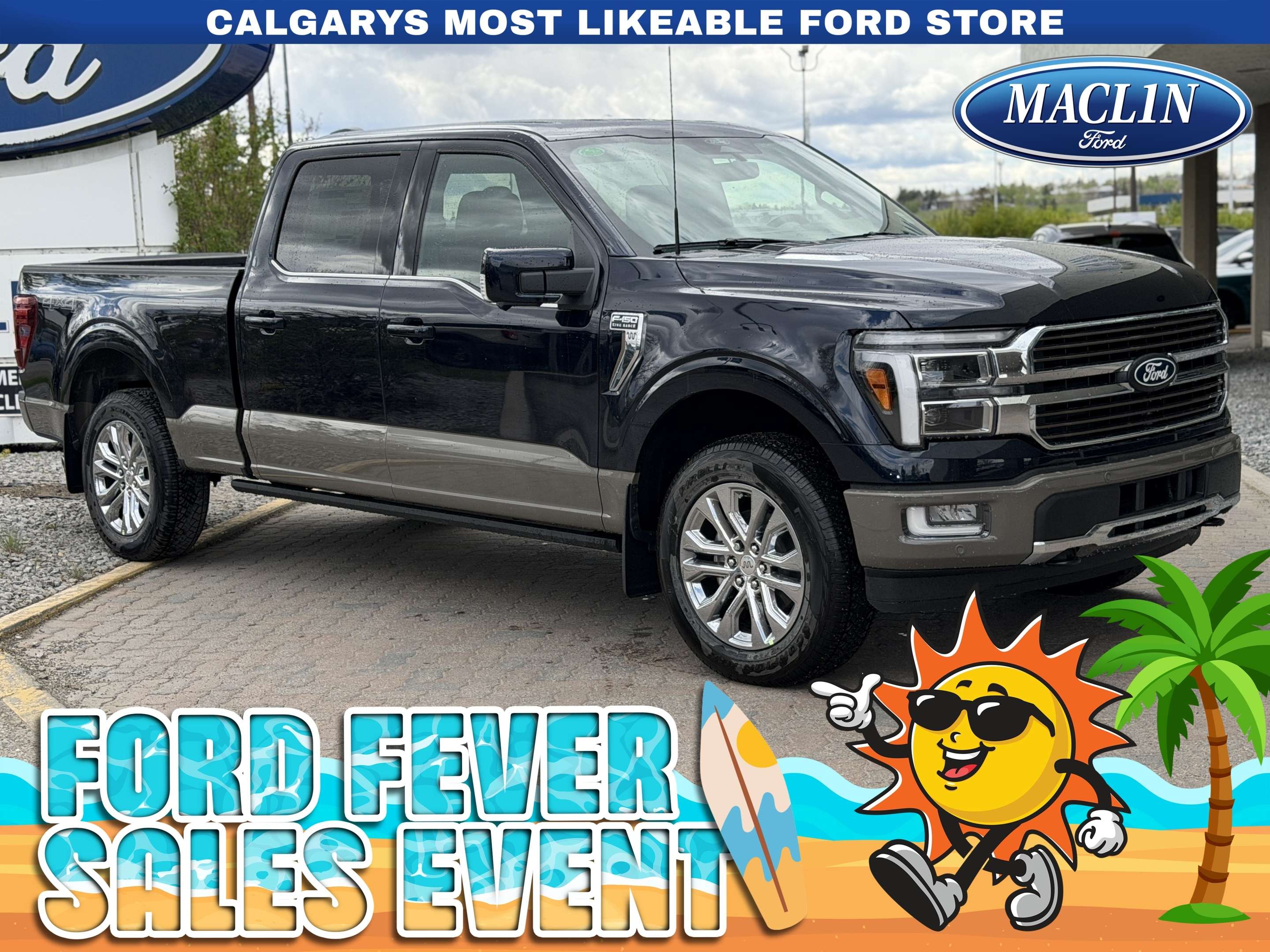 Blue 2026 Ford F-150 Pickup Truck Four-Wheel Drive Automatic