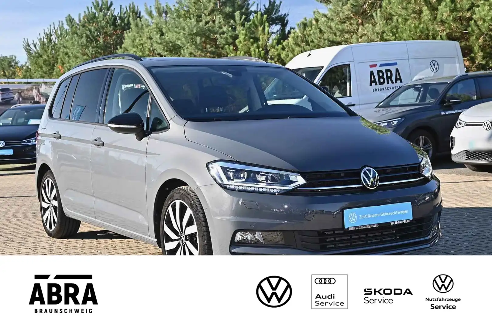Volkswagen Touran 1.5 TSI Highline DSG LED+PANO+STHZG+CAM Grau - 2