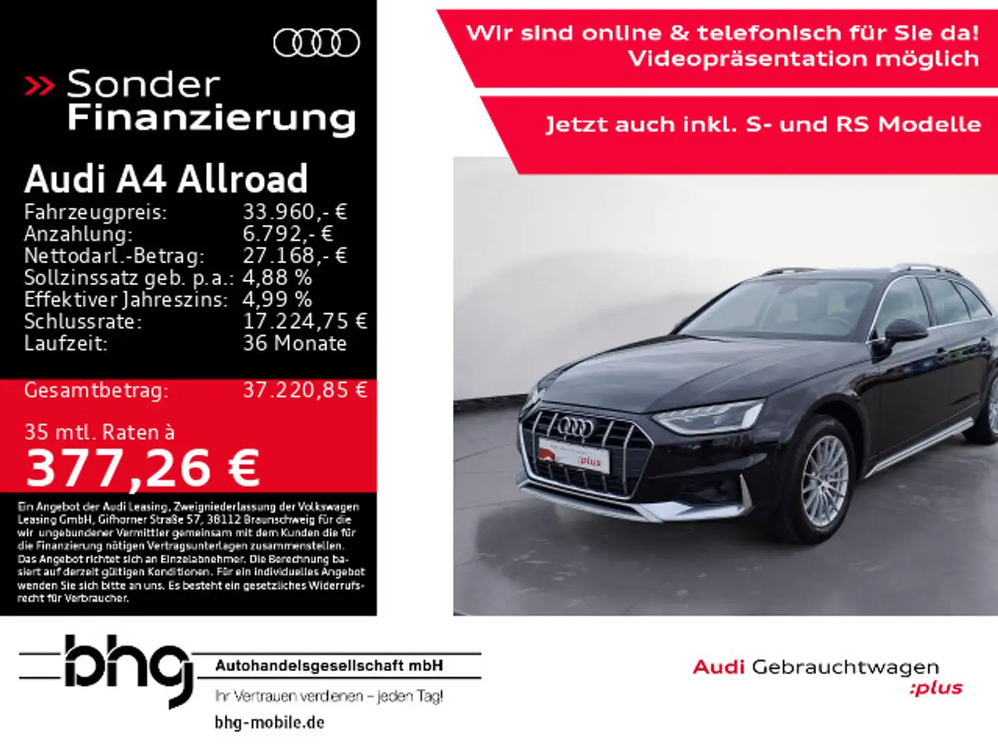 Audi A4 allroad A4 allroad 50 TDI quattro AHK Pano Standhzg LED Schwarz - 1
