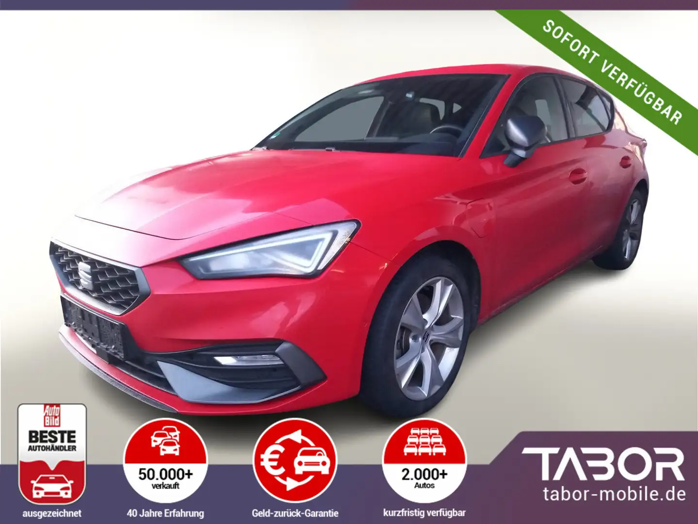 SEAT Leon 1.4 e-HYBRID 204 DSG FR Nav LED PDC SHZ Kam Rot - 1