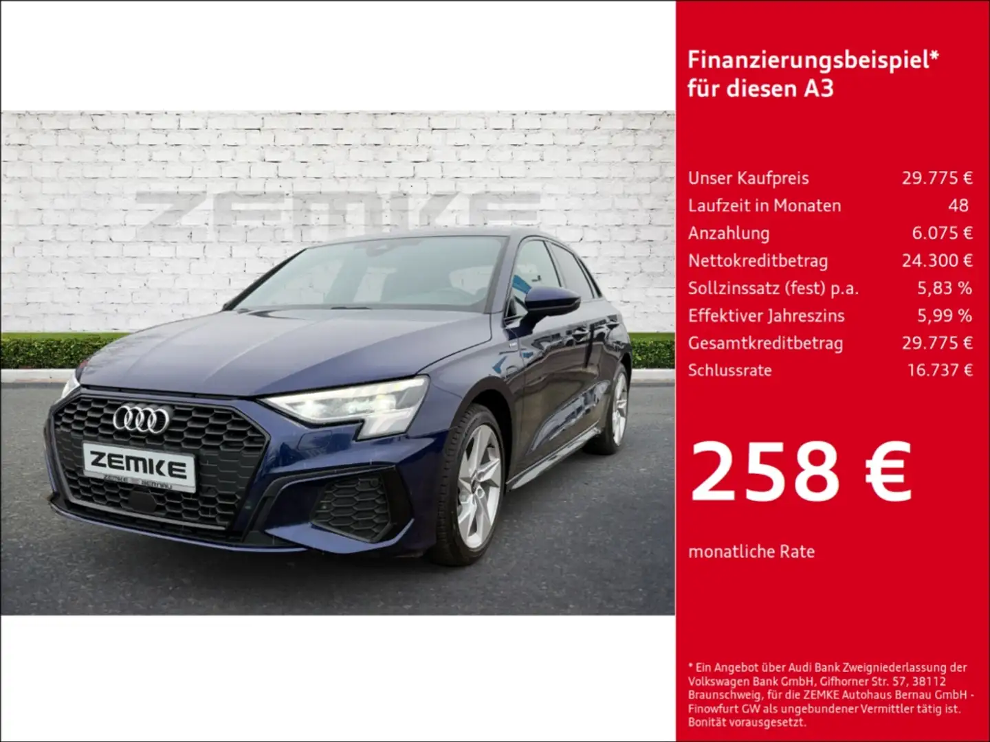Audi A3 Sportback 35 TFSI S line Stronic Navi digitales Co Azul - 1