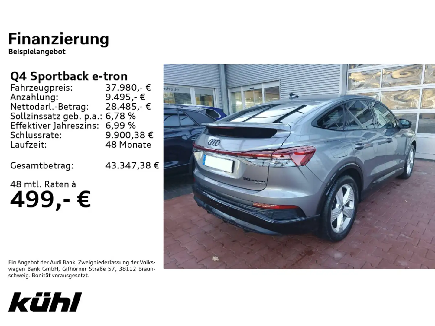 Audi Q4 e-tron Q4 Sportback 50 e-tron S line edition one Pano/S Grau - 2