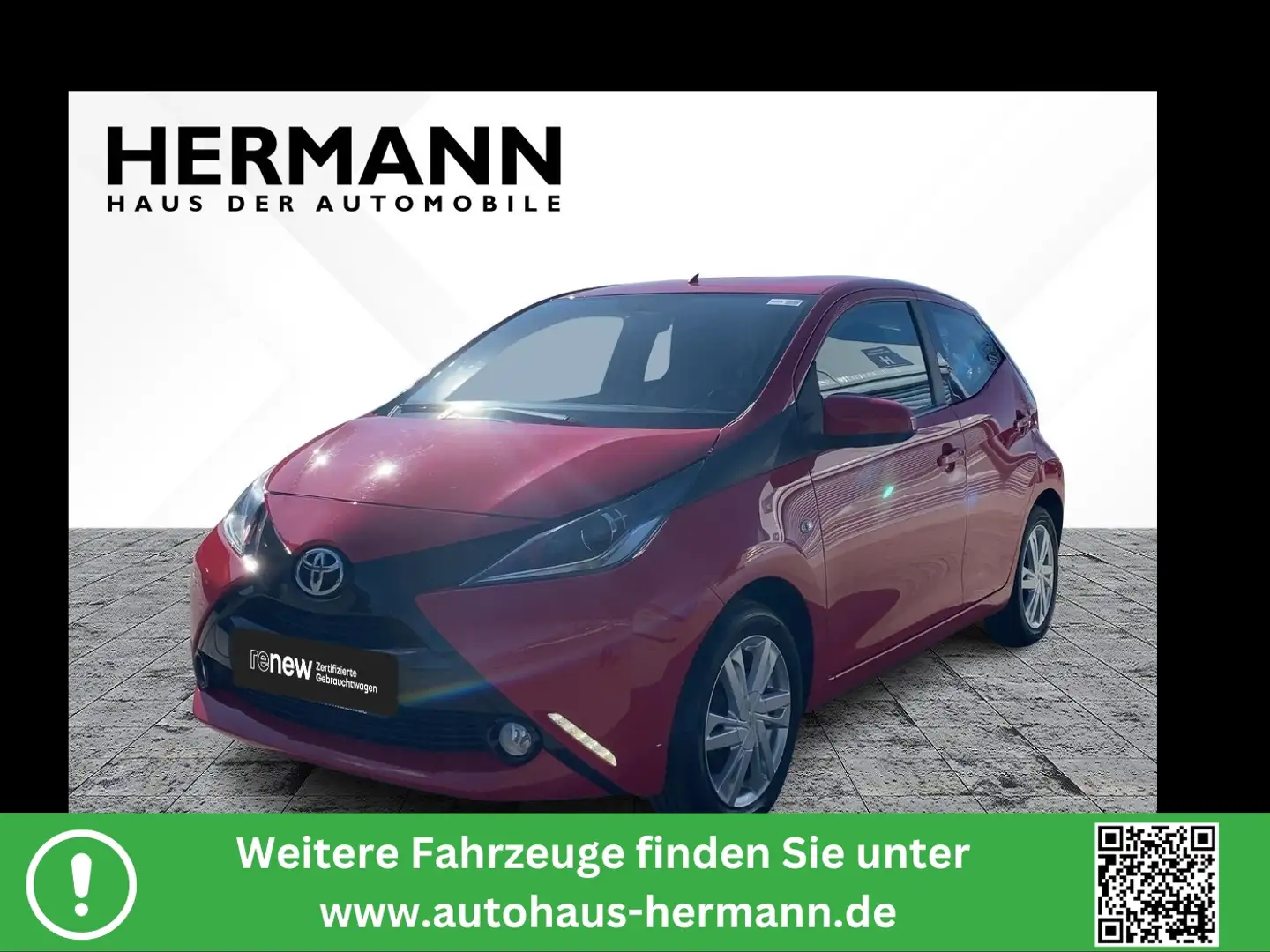 Toyota Aygo 1.0 x-play touch *CAM*LED*LM*KAM Rood - 1