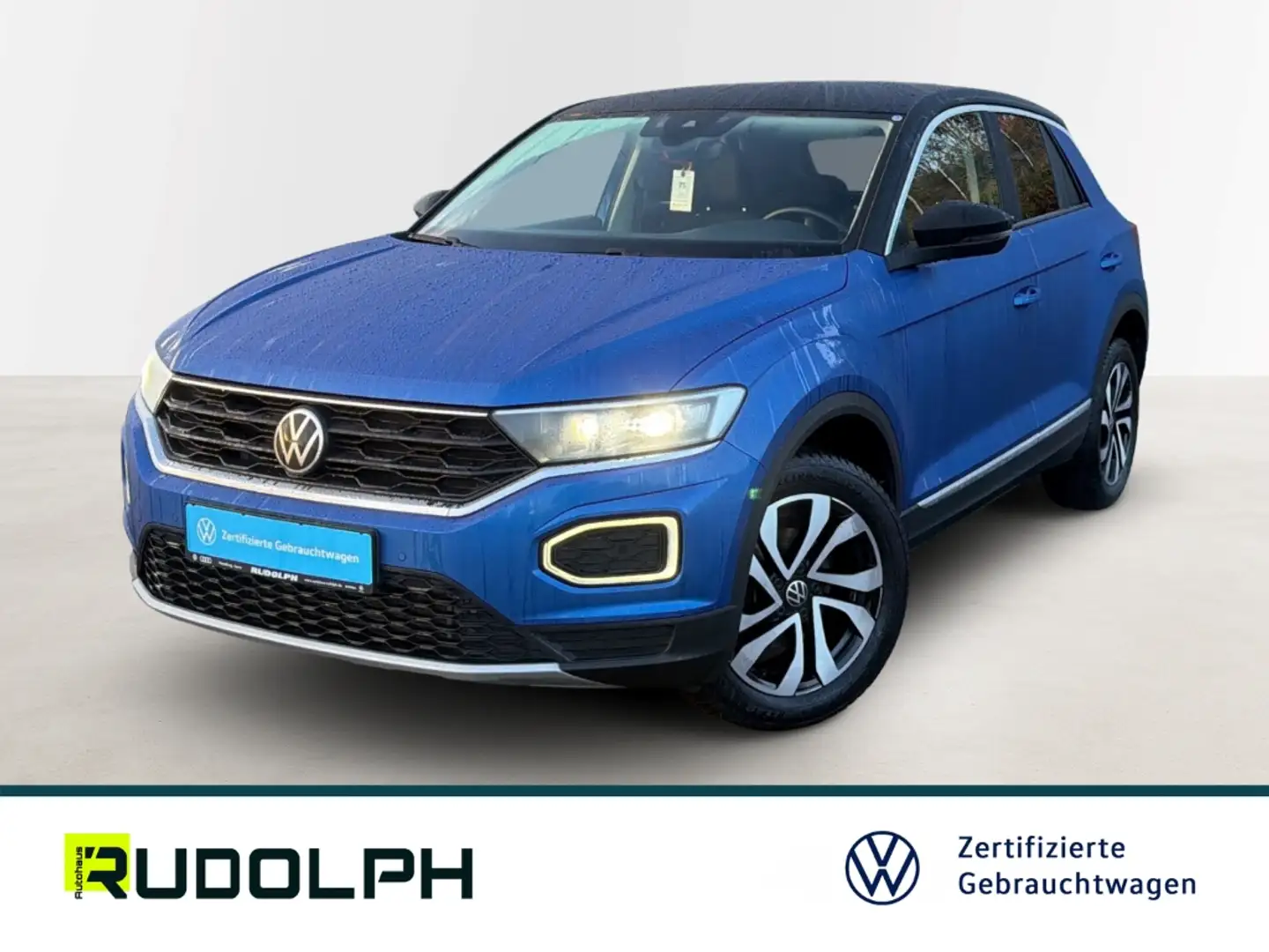 Volkswagen T-Roc Active 1.0 TSI 6-Gang LED BT Navi SHZ ACC PDCv+h Blau - 1