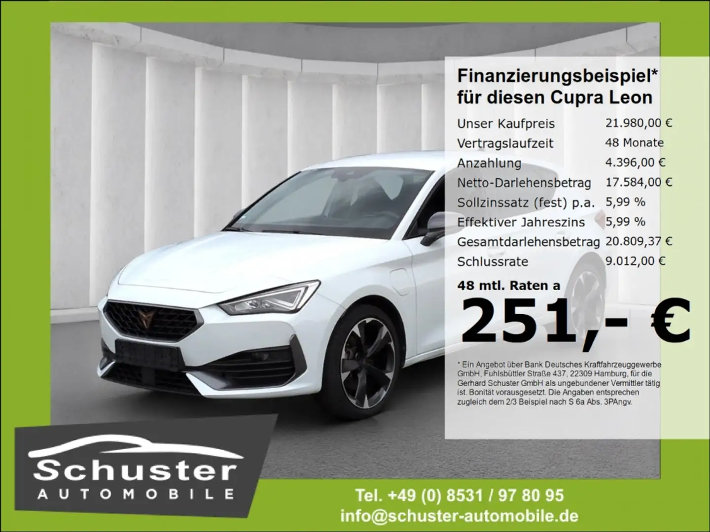 CUPRA Leon e-Hybrid*Schalensitze LED ACC Navi SHZ DCC Weiß - 1