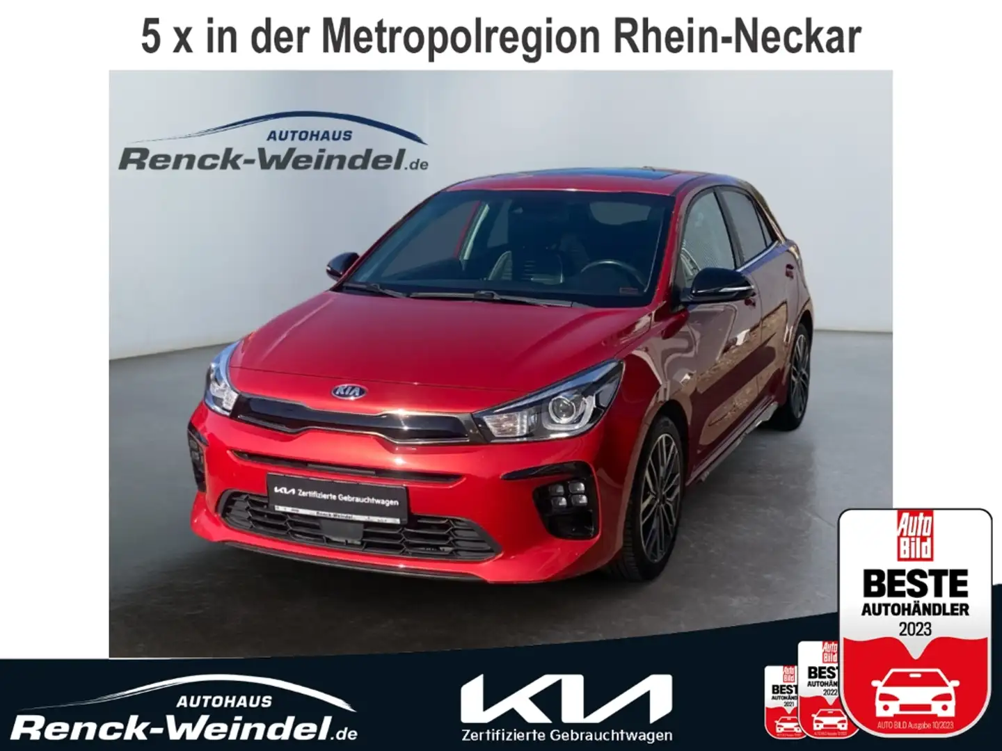Kia Rio GT-Line Klimaaut El Schiebedach Navi SHZ Kamera Ap Rot - 1
