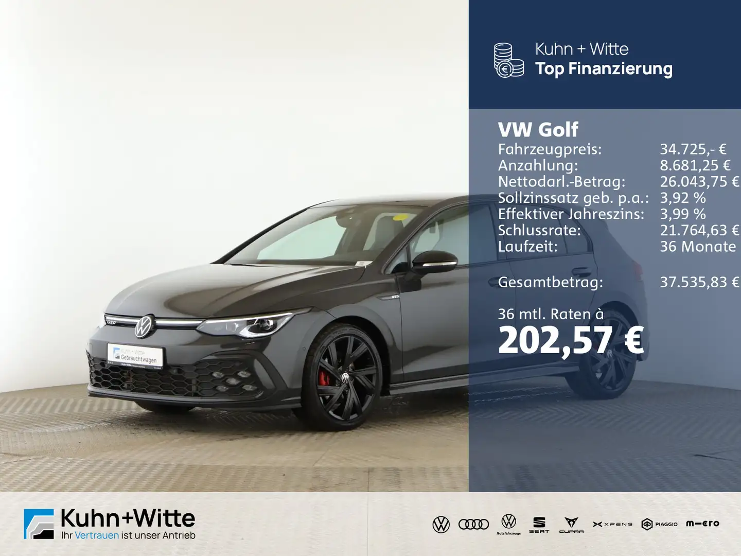 Volkswagen Golf VIII 2.0 TDI GTD *ACC*LED*RFK*H-K*Navi*Appl Gris - 1