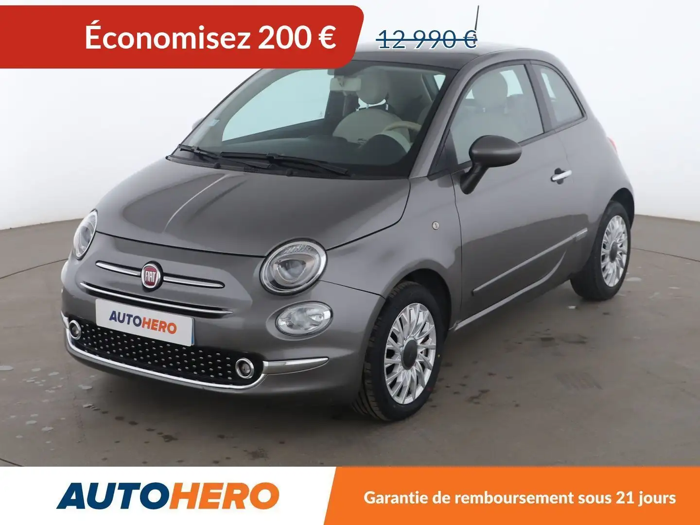 Fiat 500 1.2 Lounge Dualogic Gris - 1