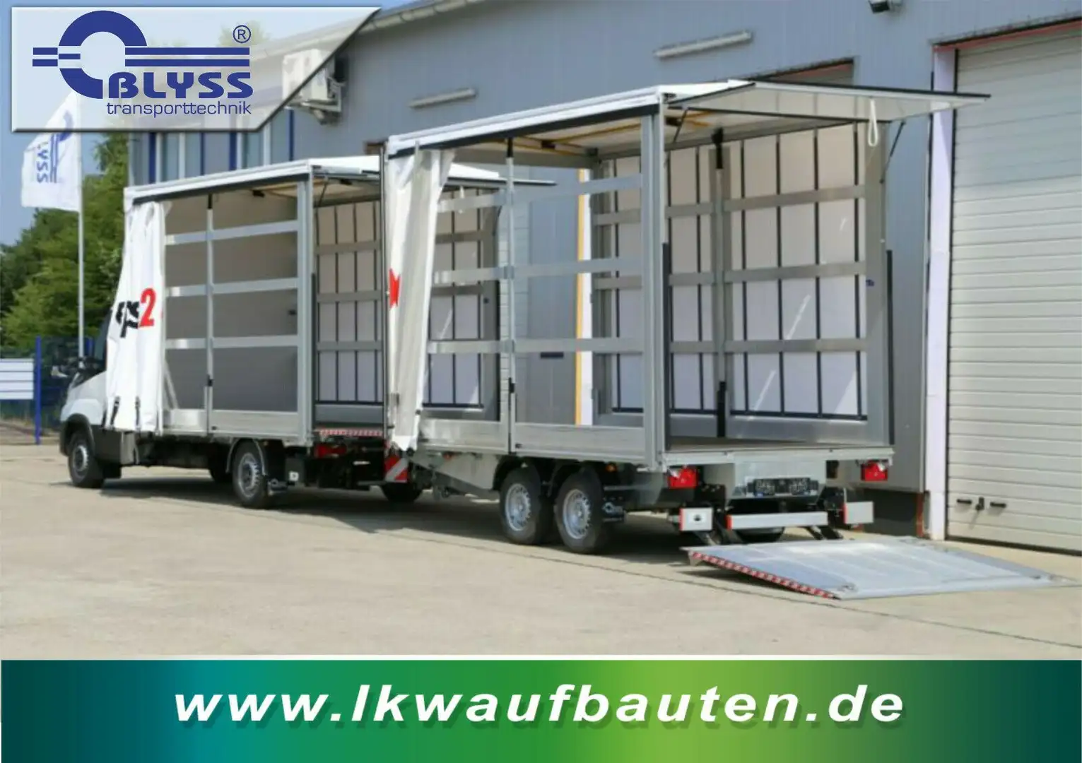 Iveco Daily Durchladezug mit Anhänger Planenaufbau Weiß - 1