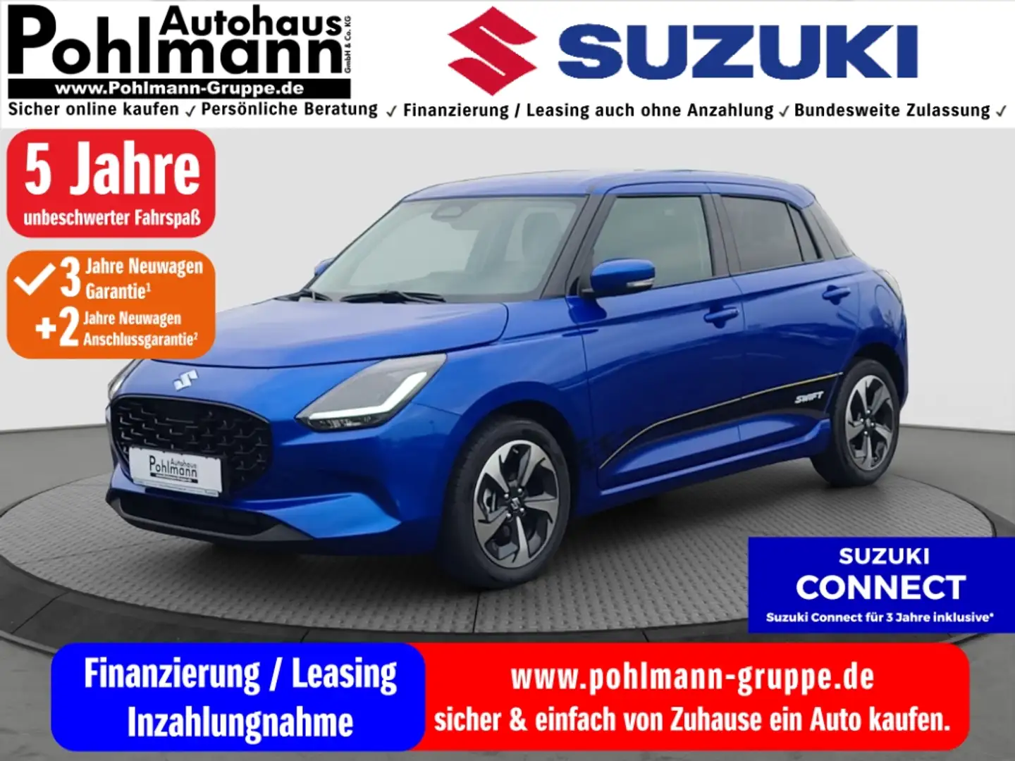 Suzuki Swift Comfort+ CVT Sondermodell Navi LED Klimaautom DAB Azul - 1