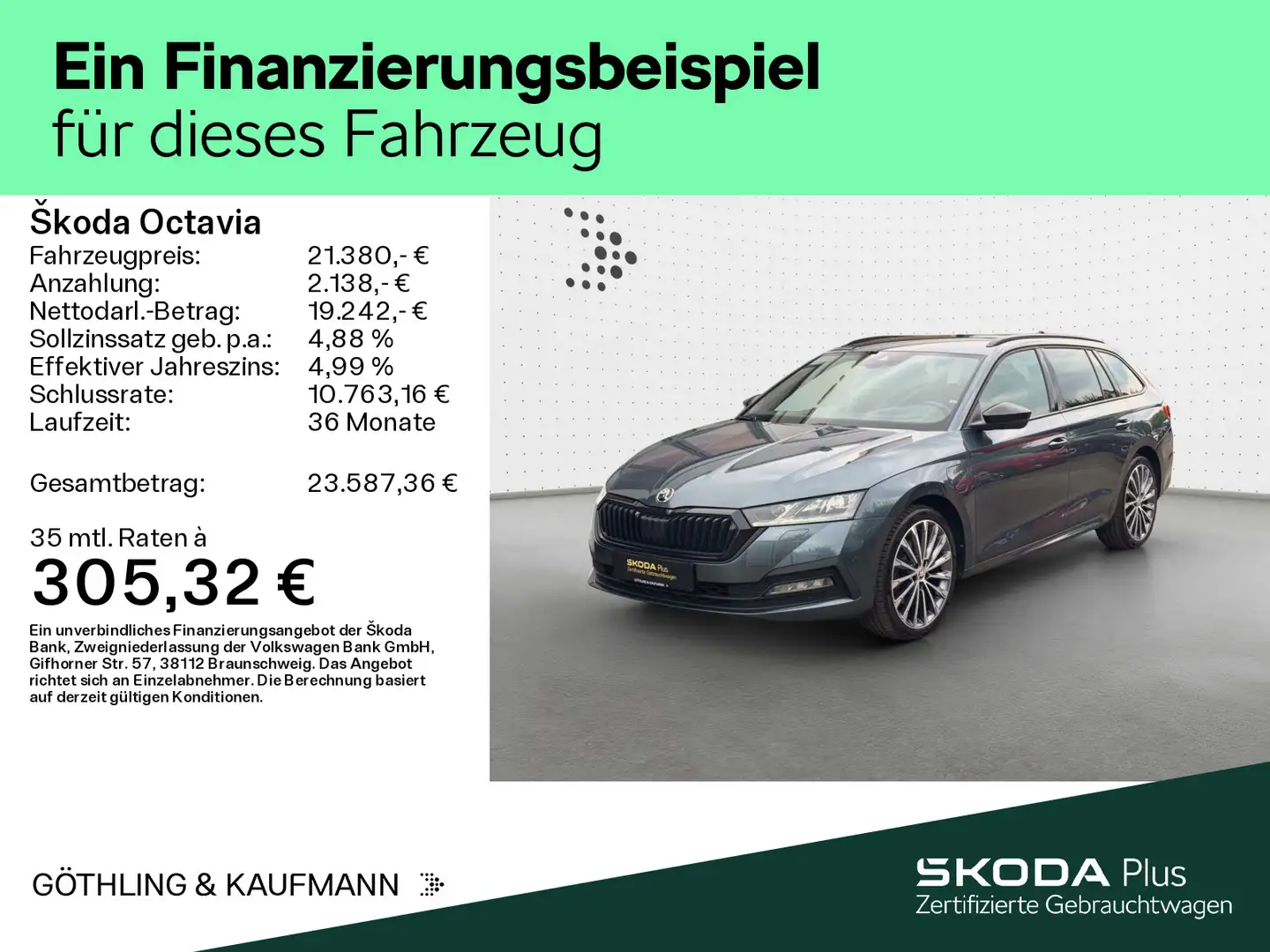 Skoda Octavia iV Combi Style 1.4TSI *NAVI*MATRIX*SHZ*1 Grau - 2