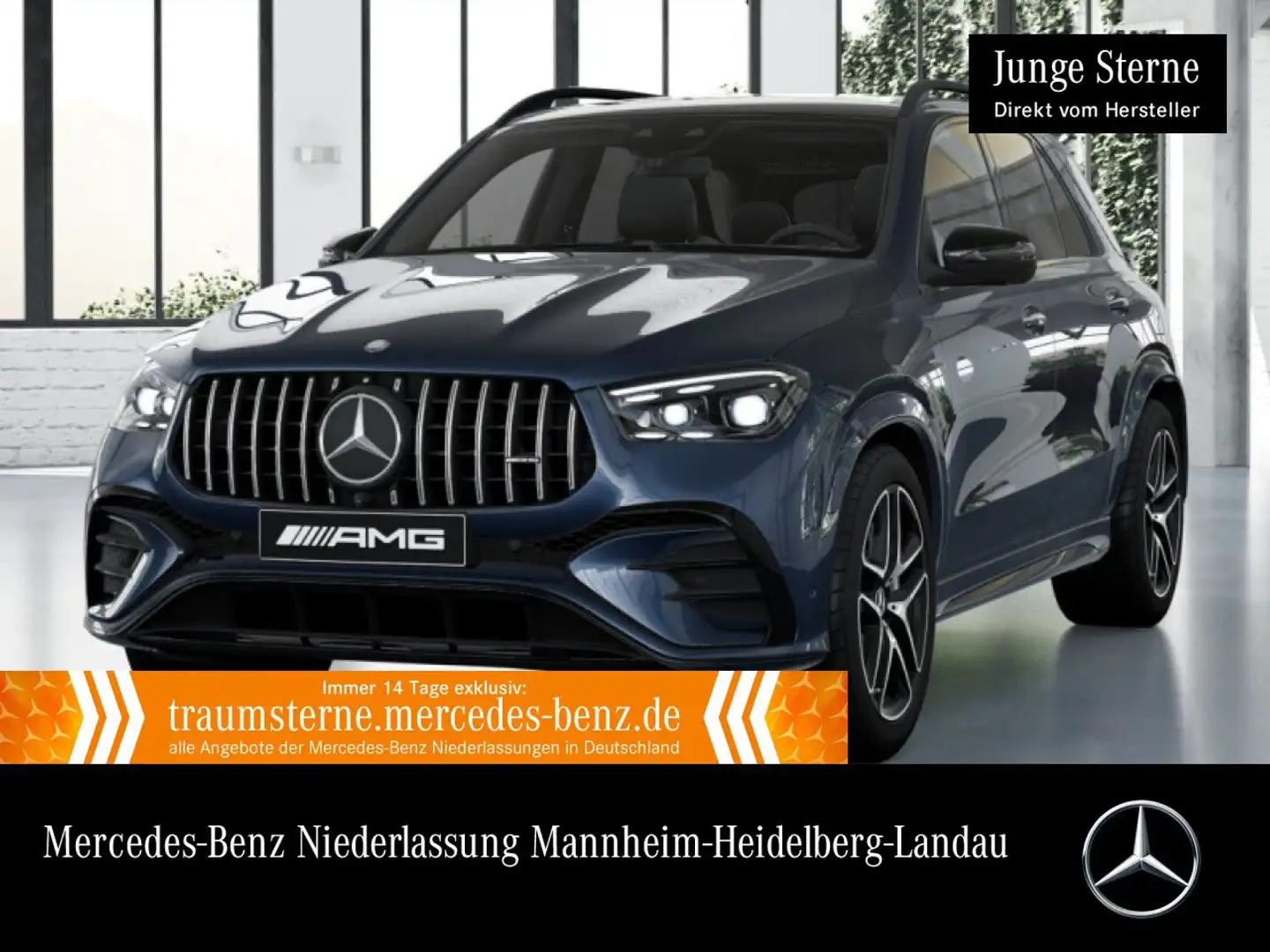 Mercedes-Benz GLE 53 AMG GLE 53 HYBRID 4M NIGHT+PANO+360+AHK+MULTIBEAM+21" Blau - 1