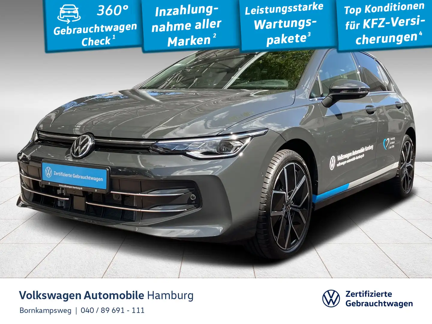 Volkswagen Golf VIII 1.5 eTSI Edition 50 DSG Panorama 360° Grau - 1