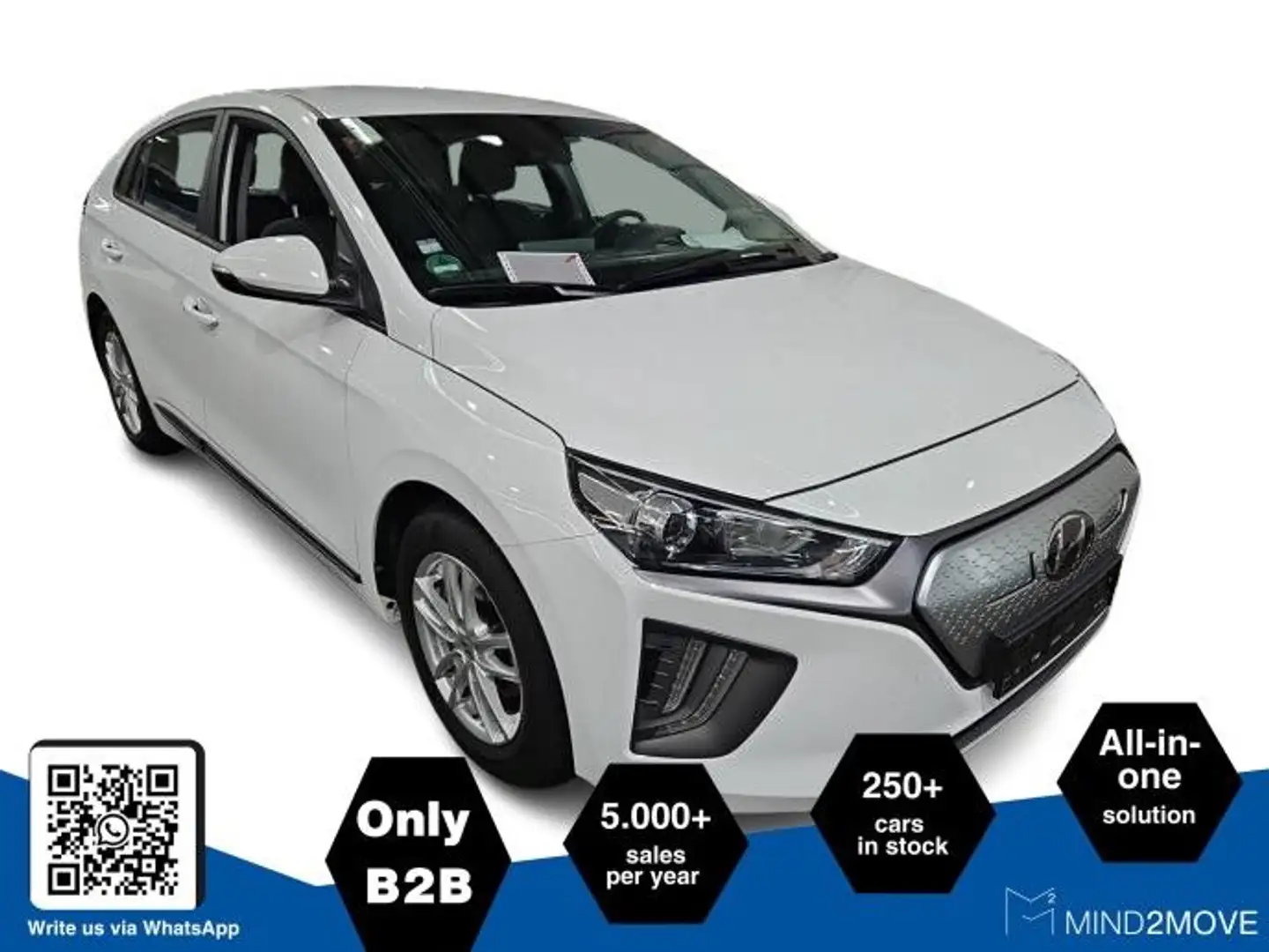 Hyundai IONIQ Trend-Paket Elektro ACC+NAVI+8-FACH Blanc - 1