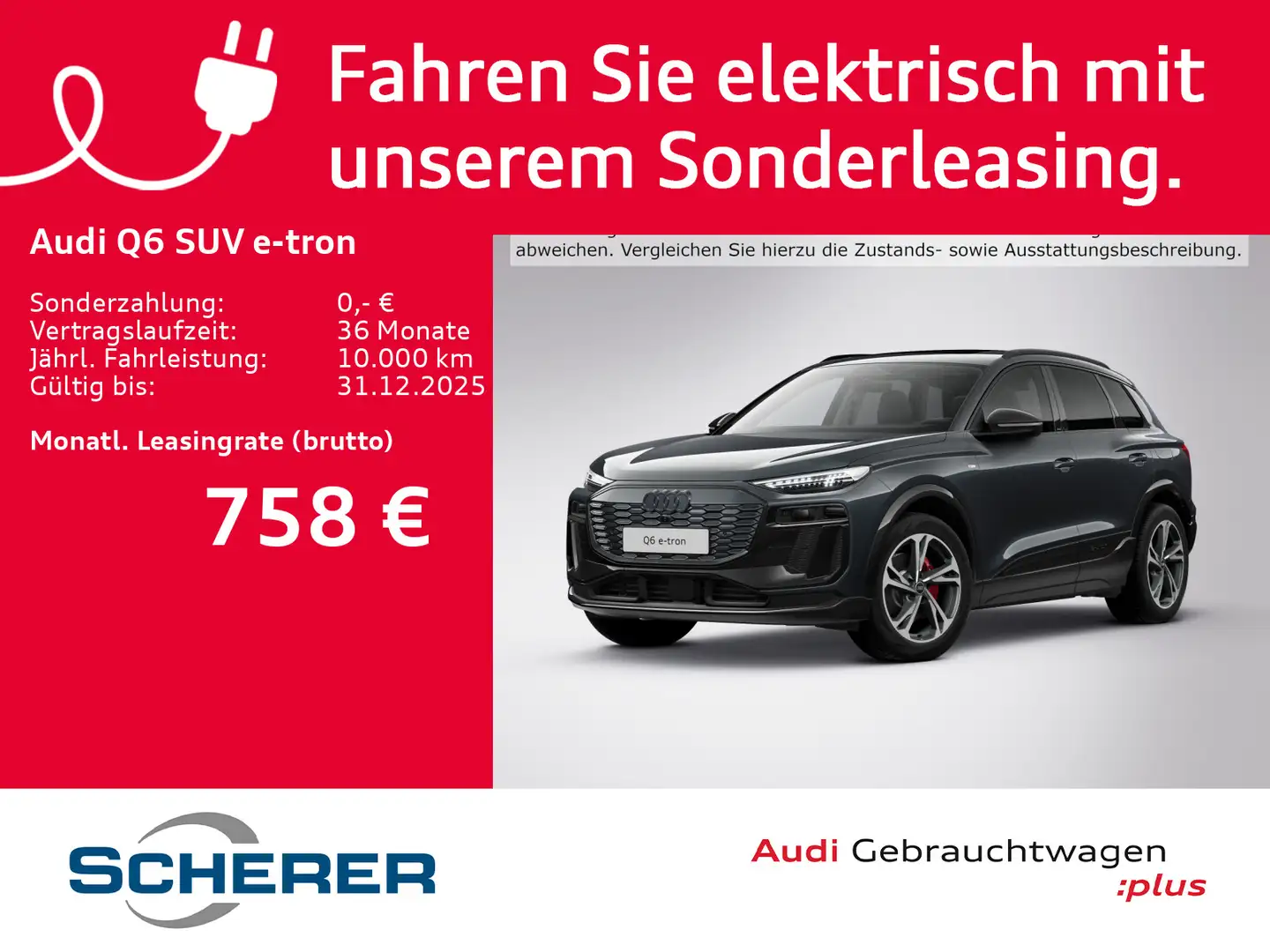 Audi Q6 e-tron quattro 285 kW Grau - 1