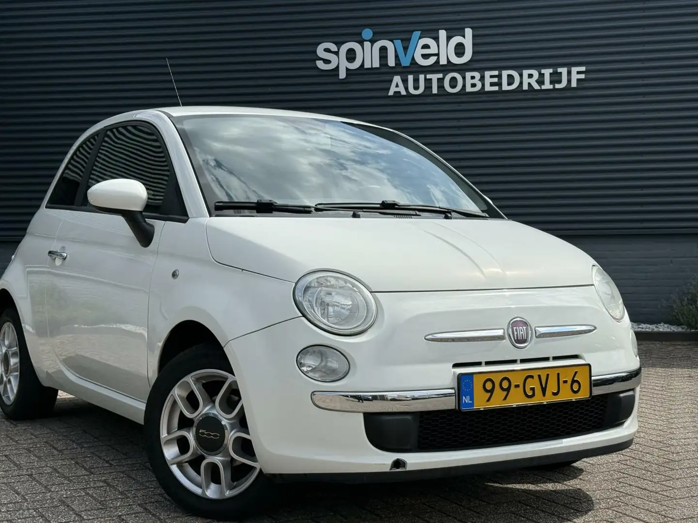 Fiat 500 1.2 Sport BJ`08 NAP NL Airco Elekpakket Lichtmetal Wit - 2