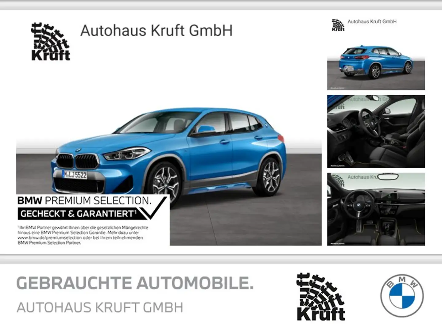 BMW X2 sDrive18d M SPORT X+AUTOM+KAMERA+NAVI+AHK+LM19 Blau - 1