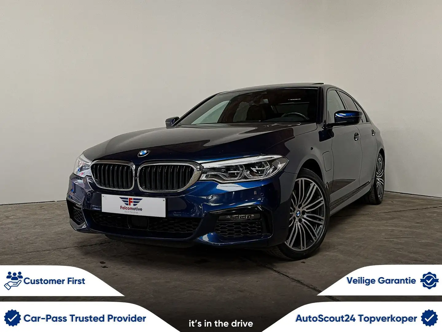 BMW 530 e*PHEV*M-SPORT*HUD*H/K*SCHUIFDAK* Blau - 1