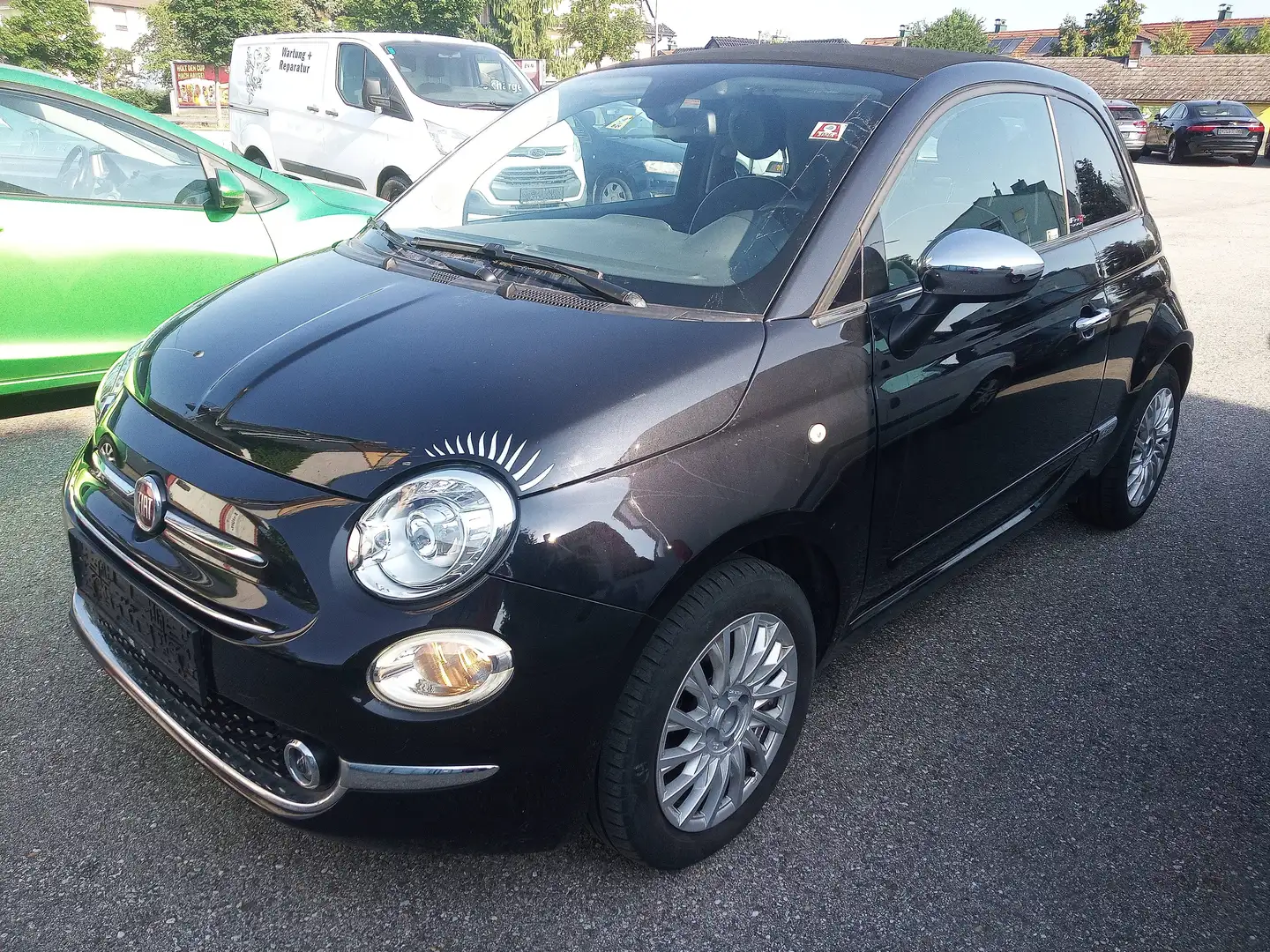 Fiat 500C 1,2 4 Zyl. Lounge*NAVI*Freisprecheinr.*§57a neu Schwarz - 1