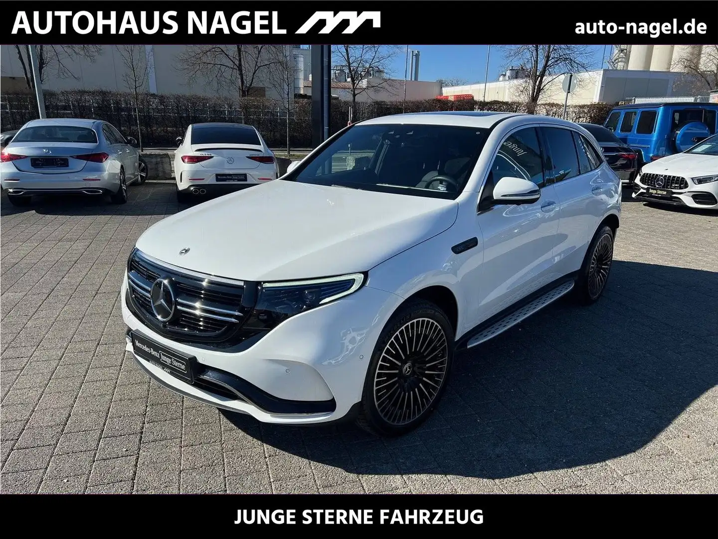 Mercedes-Benz EQC 400 AMG Line*MBeam*AHK*DISTR*360*Keyless*SHD Fehér - 1