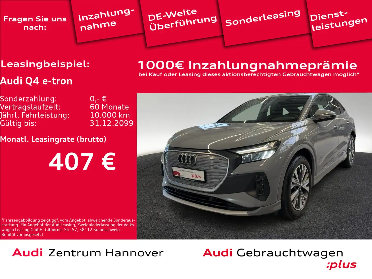 Audi Q4 e-tron Sportback Advanced 35 Sportsitze Navi Grau - 1
