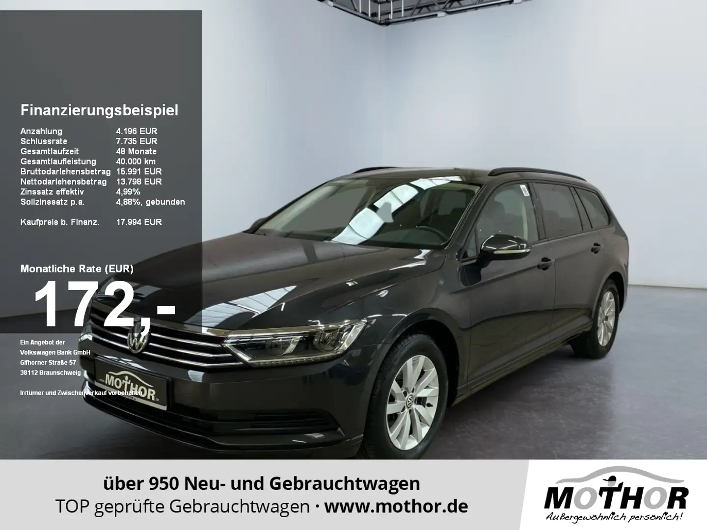 Volkswagen Passat Variant Trendline 1.4TSI Parkhilfe vo.hi. Grau - 1