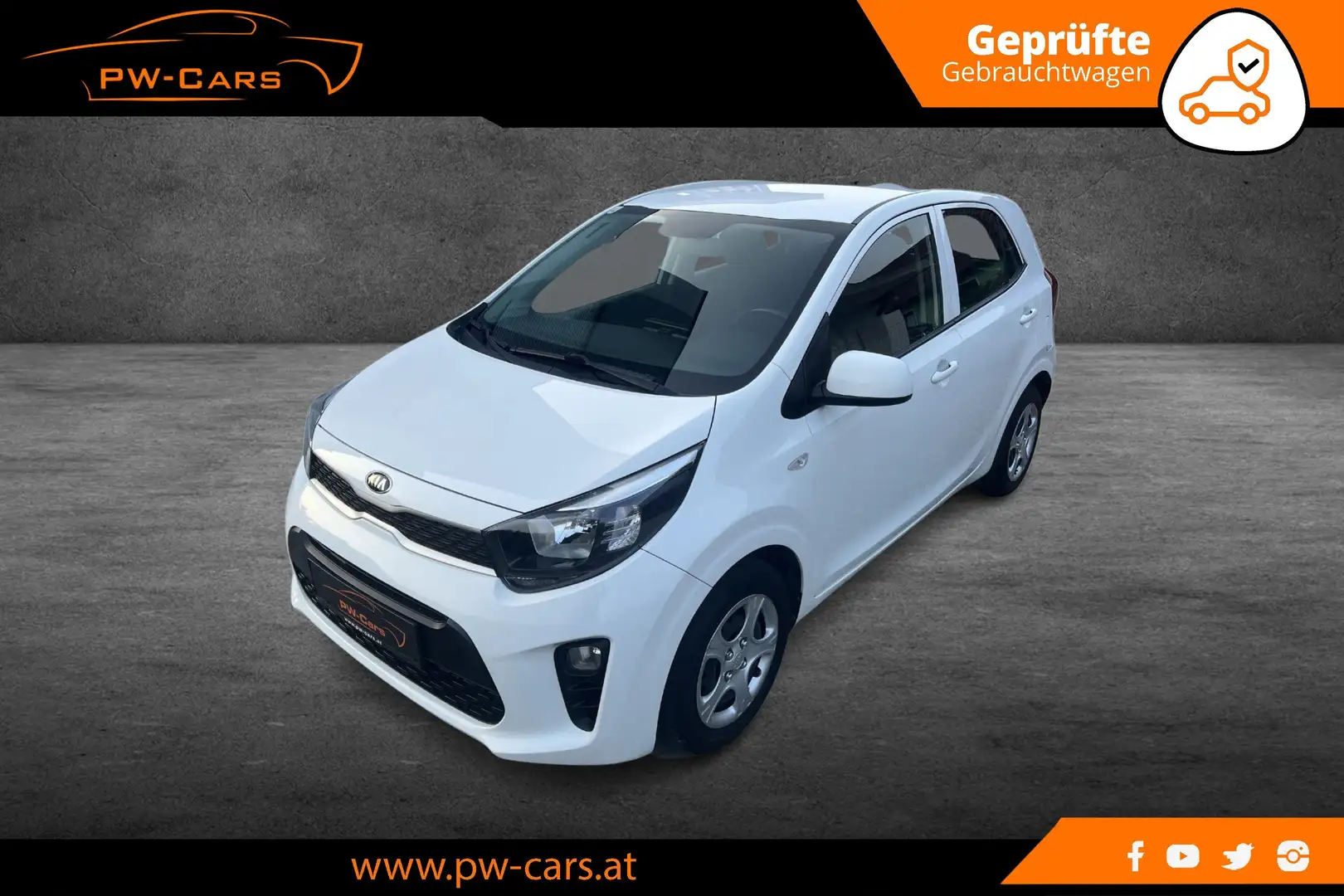 Kia Picanto 1,0 MPI SHZ, LHZ, KLIMA, AUX, USB, BLUETOOTH USW. Weiß - 1