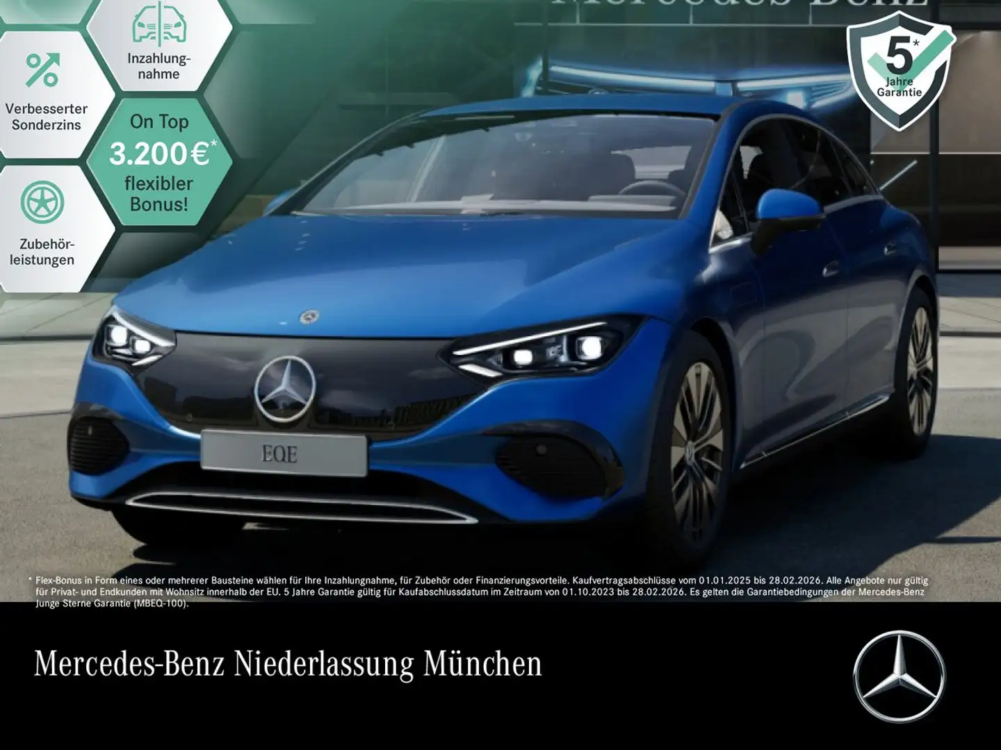 Mercedes-Benz EQE 350 Fahrass WideScreen Burmester Distr. AHK Albastru - 1