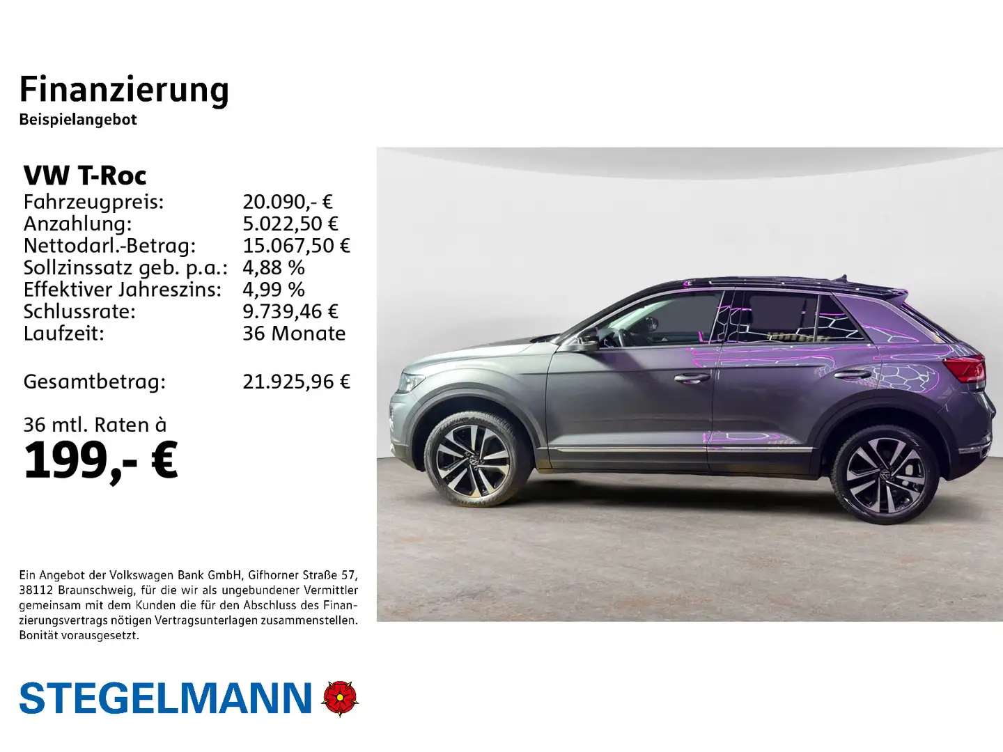 Volkswagen T-Roc 1.5 TSI United *AHK*Navi*Sitzheizung* Grau - 2
