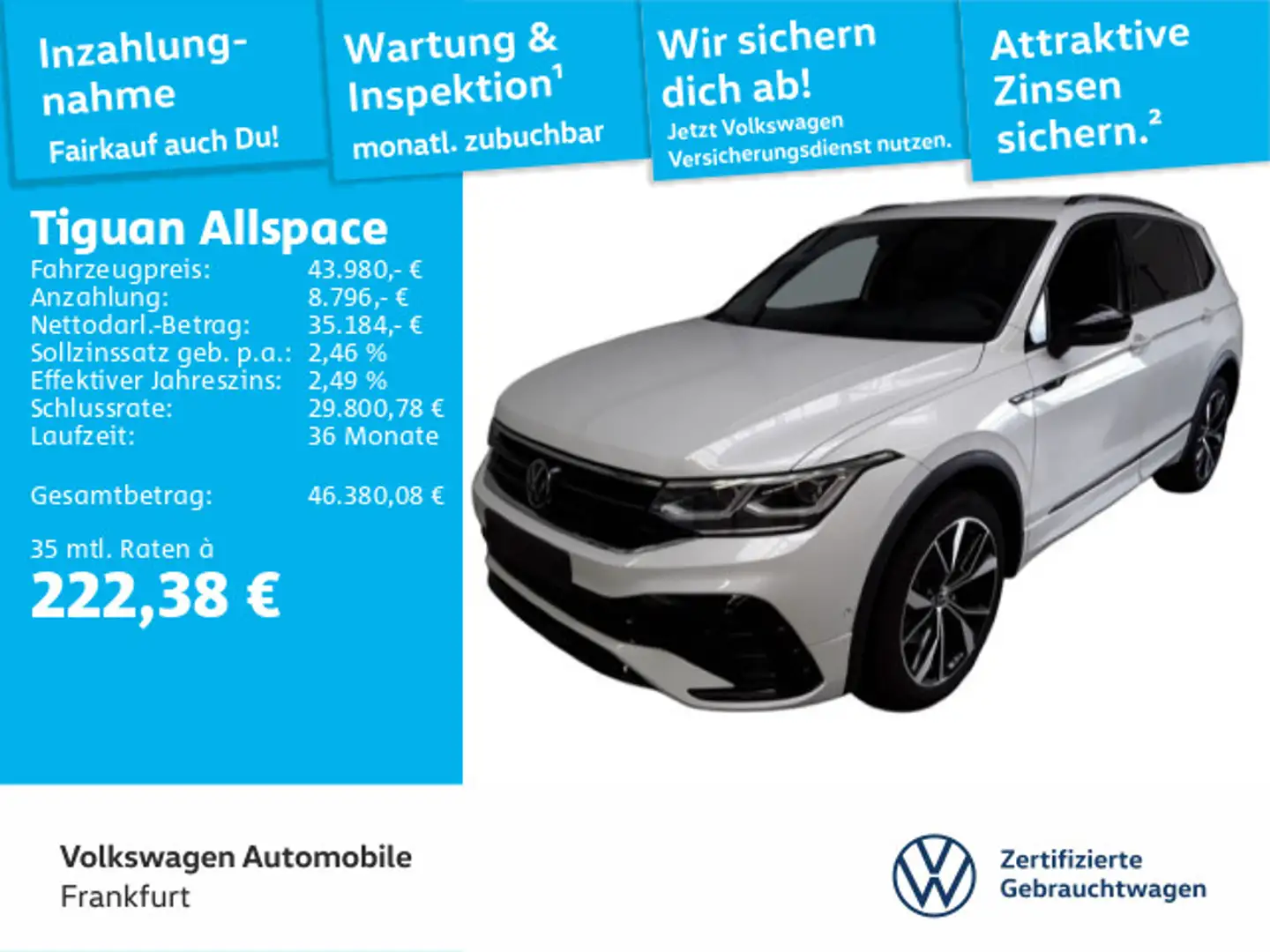 Volkswagen Tiguan Allspace 2.0 TDI DSG 4Motion R-Line Weiß - 1