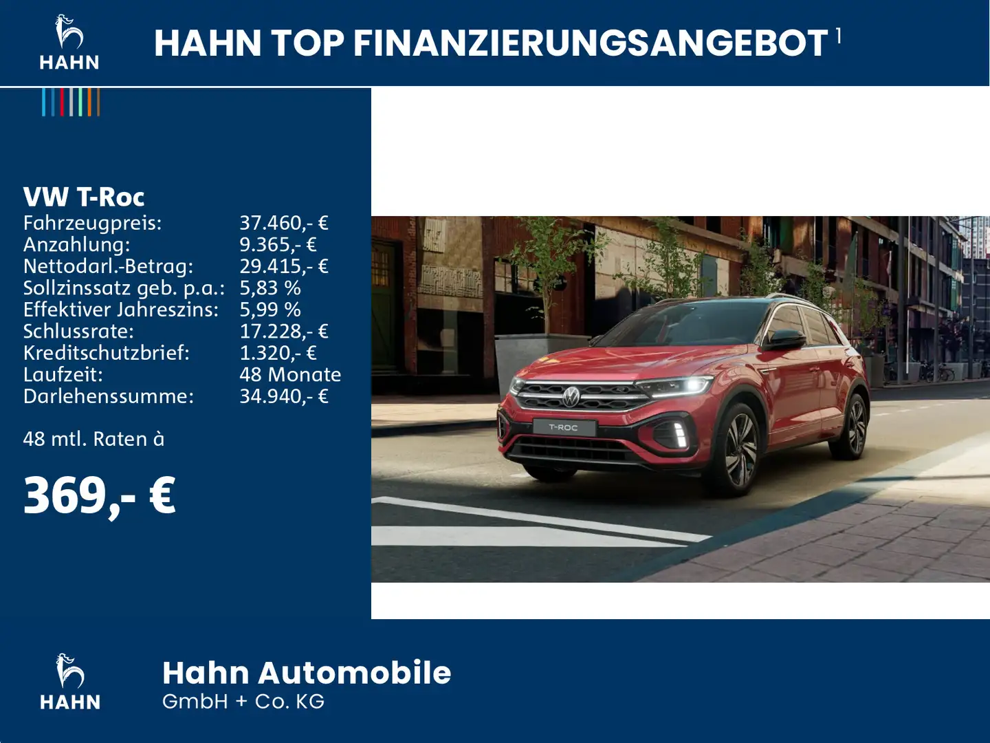 Volkswagen T-Roc R-Line 1.5 l TSI 110 kW/150 PS AHK Navi Rot - 2