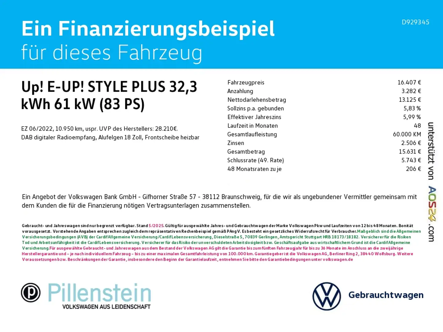 Volkswagen up! E-UP! STYLE PLUS 32,3 kWh KAMERA SHZ KLIMA Weiß - 2