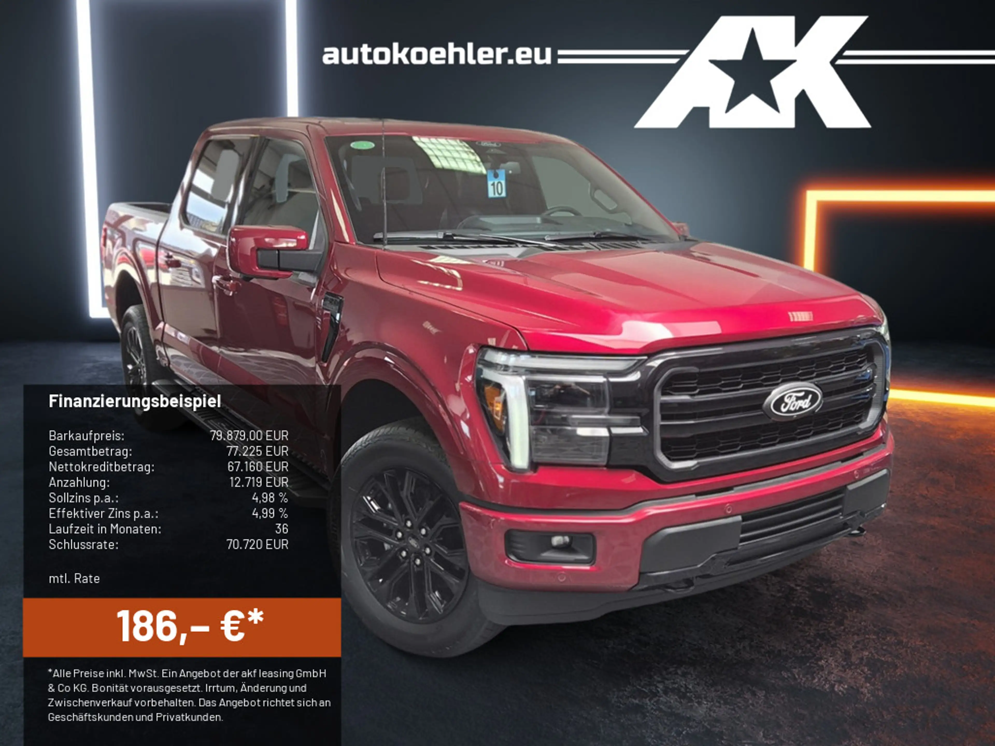 Ford F 150 Lariat V8 Supercrew B&O Head-Up FX4 LED 20"