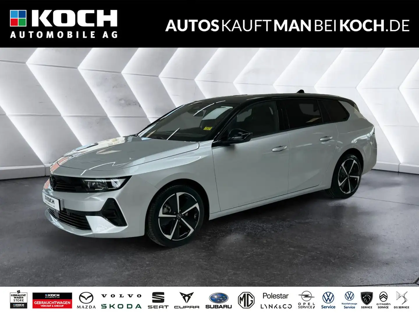 Opel Astra ST 1.2 Turbo GS AHK LED PDC SHZ LHZ NAV KAM Argento - 1