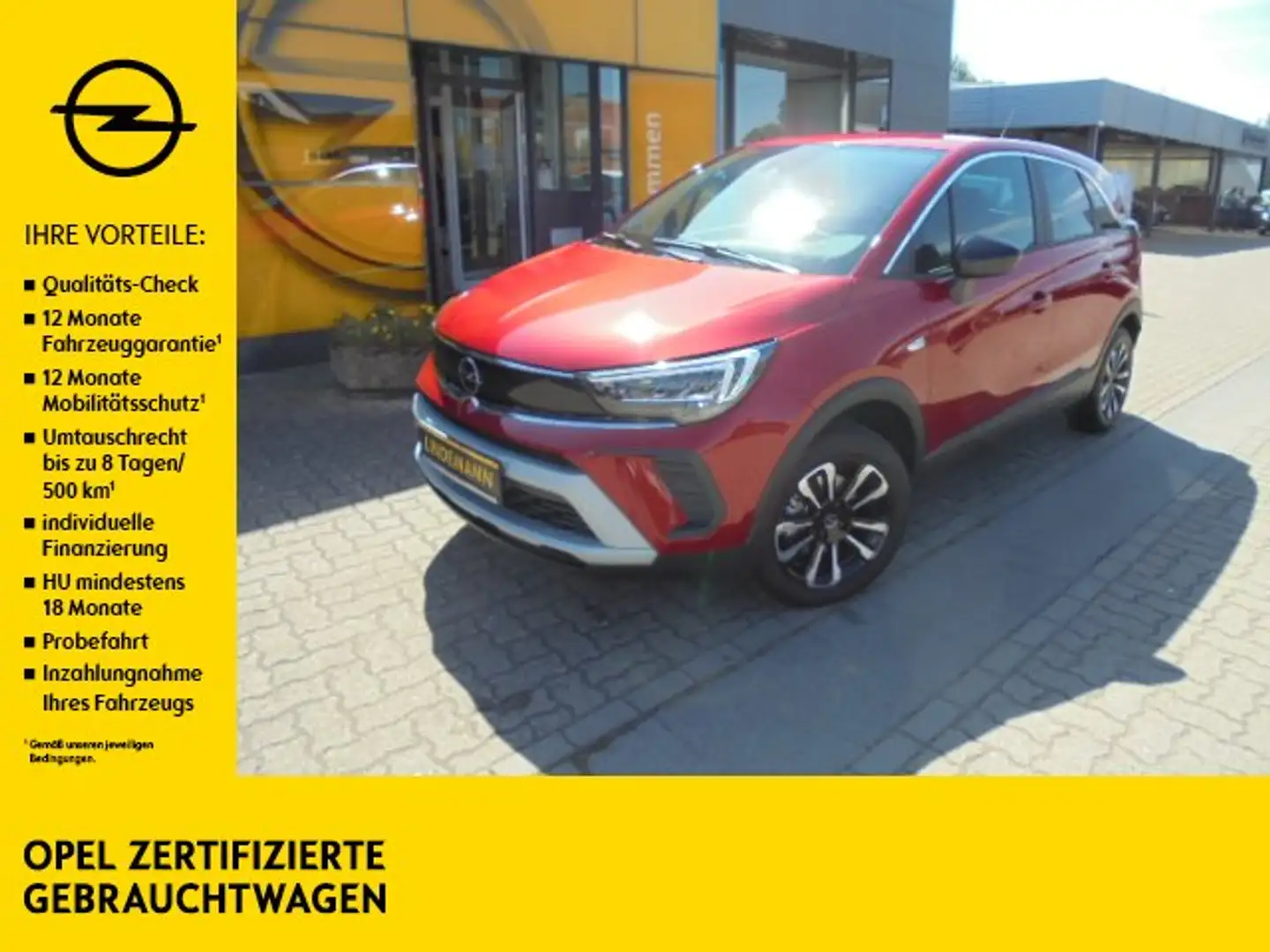 Opel Crossland 1.2 AT Elegance Navi/Kamera/SHZ/LHZ/GripControl Rot - 1