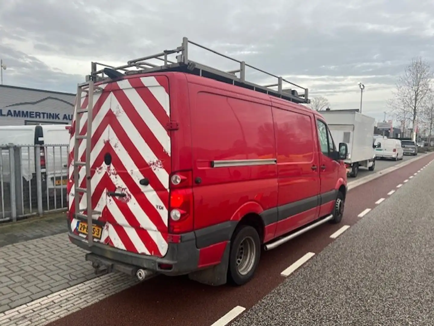 Volkswagen Crafter 50 2.0 TDI 120KW L2H1 LANG AIRCO HOGEDRUKREINIGING Rood - 2