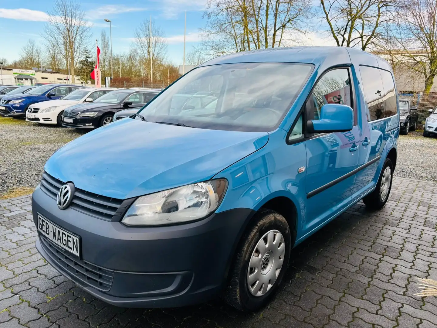 Volkswagen Caddy 1.6 Kombi JAKO-O BiFuel-Klima-1 Hd-5 Sitze Blau - 2