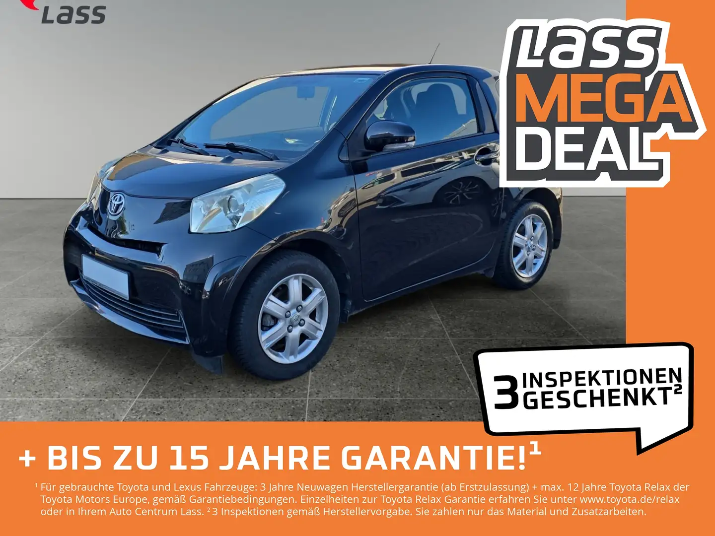 Toyota iQ 1.0 Klima+++Alu+++ZV+++Airbags+++Radio Fekete - 1