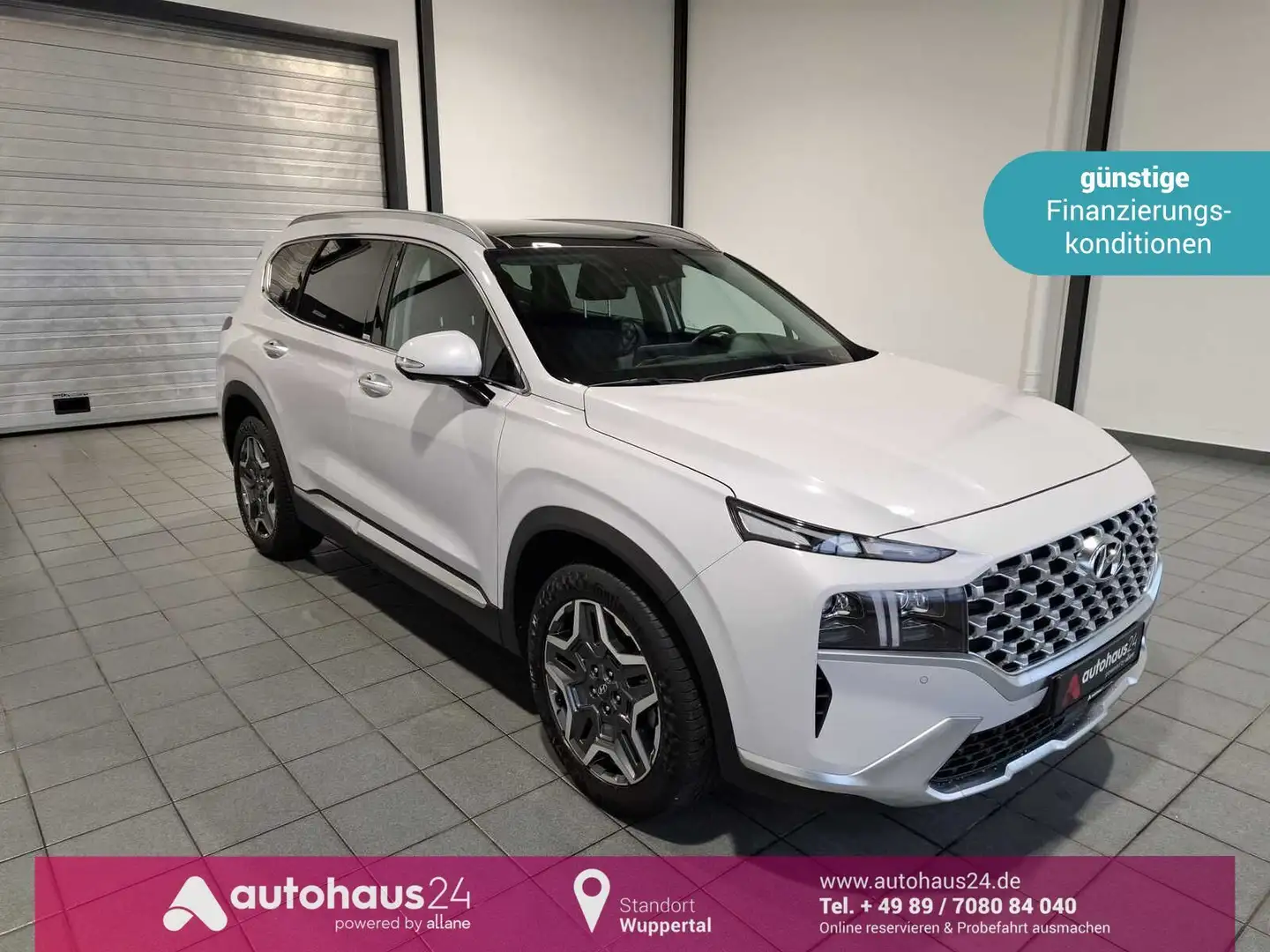 Hyundai SANTA FE 1.6 T-GDI  Prime Hybrid 4WD|Pano|Kamera Weiß - 1